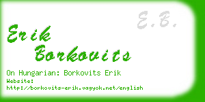 erik borkovits business card